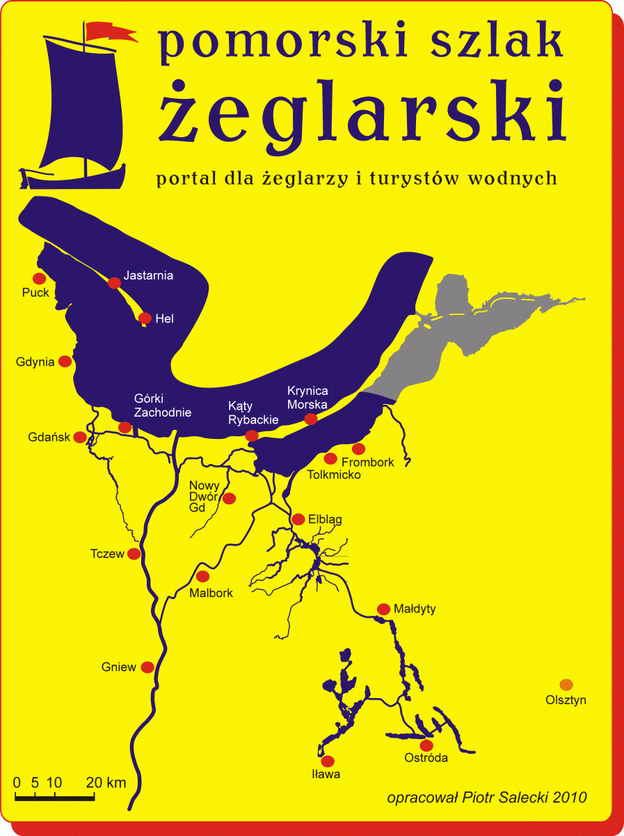 Mapa Pomorskiego Szlaku Żeglarskiego